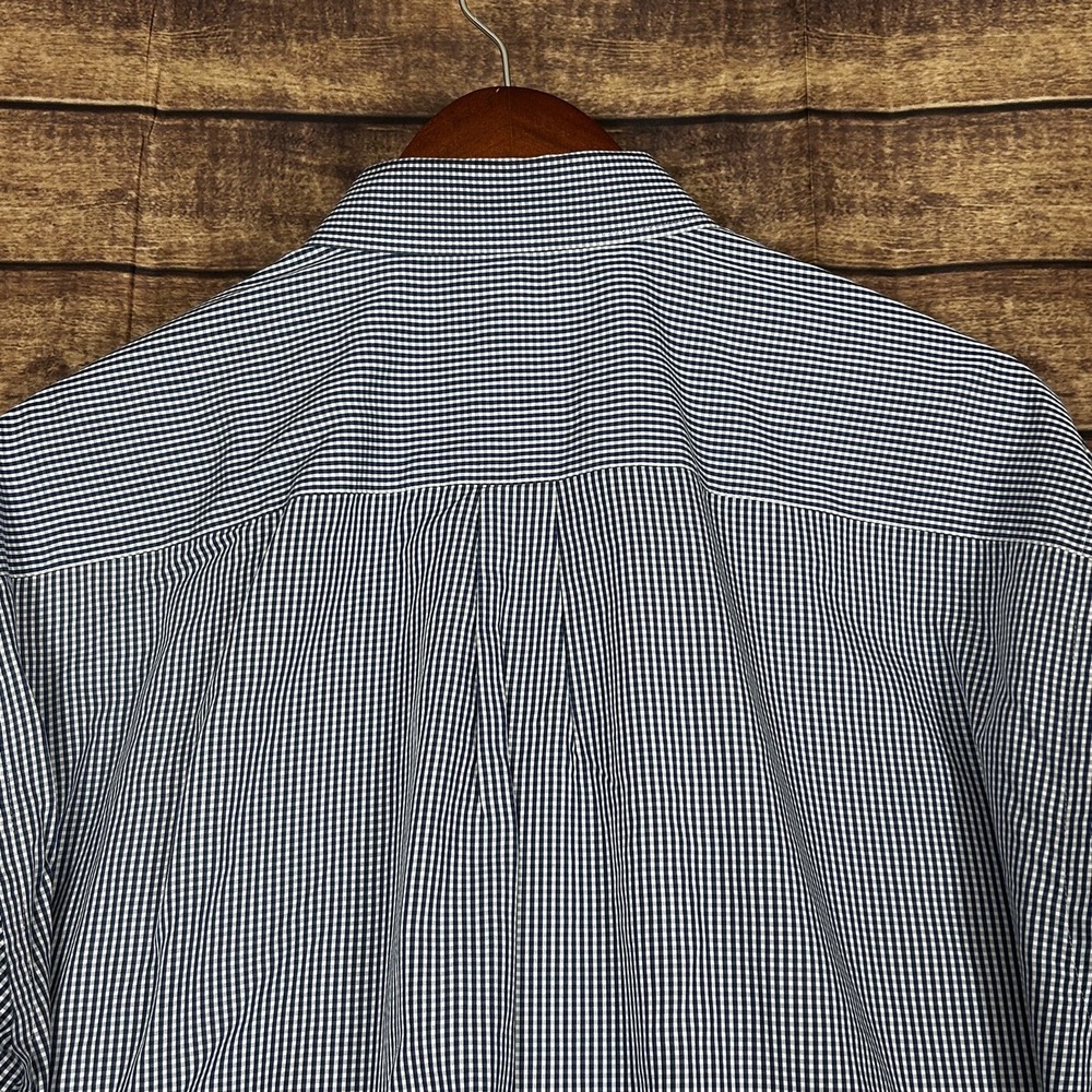 Peter Millar Seaside Finish Mens Navy Plaid Cotton Long‎ Sleeve Button Down XL - Picture 7 of 8